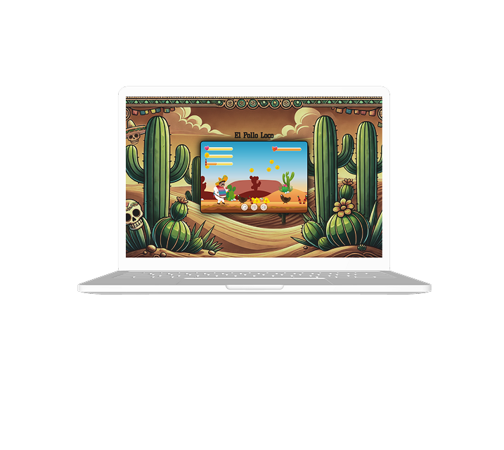 Jump 'n Run Spiel El Pollo Loco