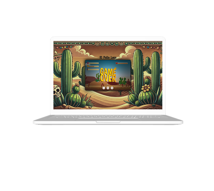 Jump 'n Run Spiel El Pollo Loco